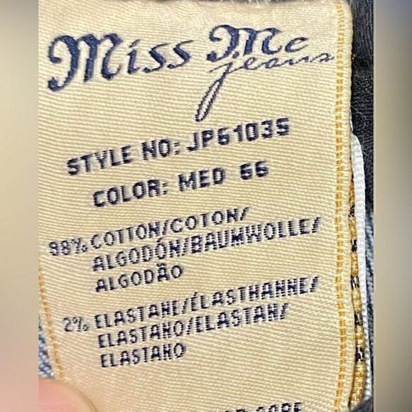 Miss Me Low Rise Skinny Jeans 27x31 Stretch Embroidered Pockets EUC - Picture 8 of 12